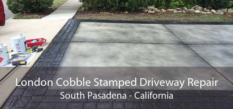 London Cobble Stamped Driveway Repair South Pasadena - California