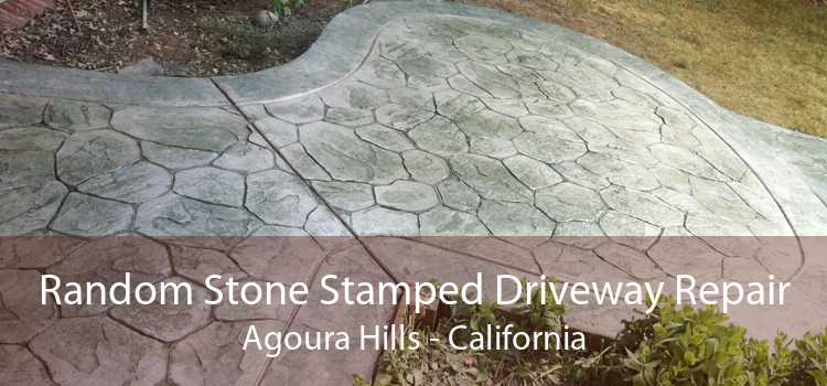 Random Stone Stamped Driveway Repair Agoura Hills - California