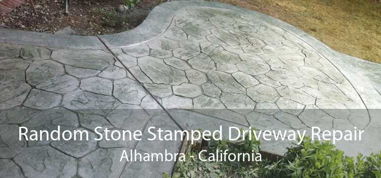 Random Stone Stamped Driveway Repair Alhambra - California