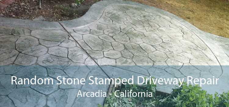 Random Stone Stamped Driveway Repair Arcadia - California