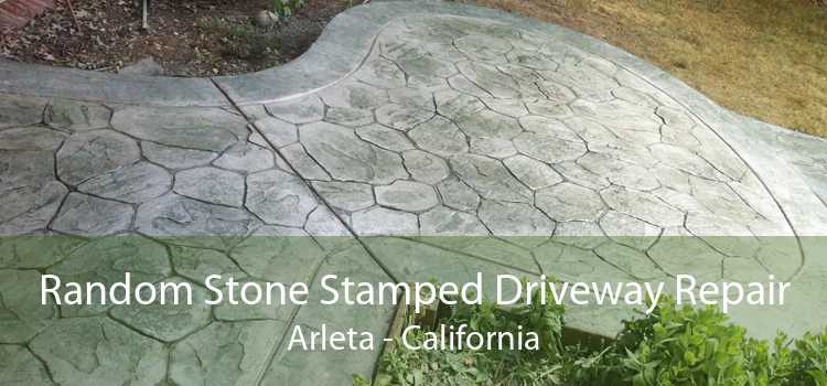 Random Stone Stamped Driveway Repair Arleta - California