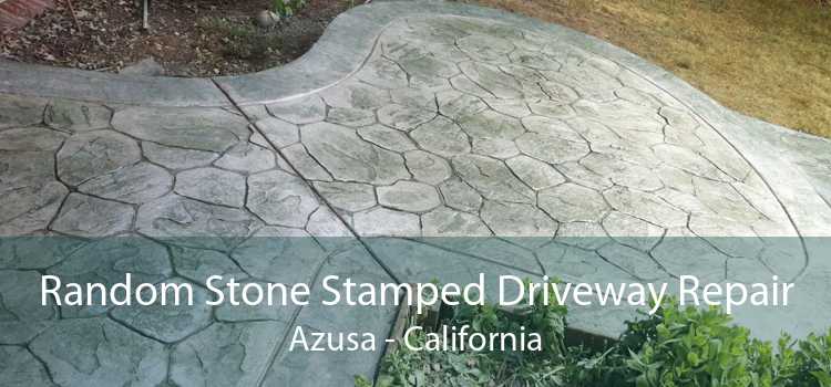 Random Stone Stamped Driveway Repair Azusa - California
