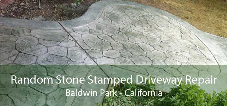 Random Stone Stamped Driveway Repair Baldwin Park - California
