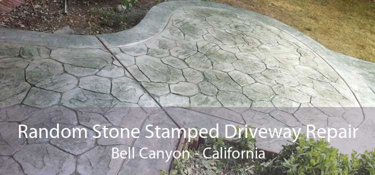 Random Stone Stamped Driveway Repair Bell Canyon - California
