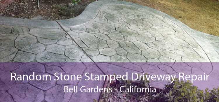 Random Stone Stamped Driveway Repair Bell Gardens - California