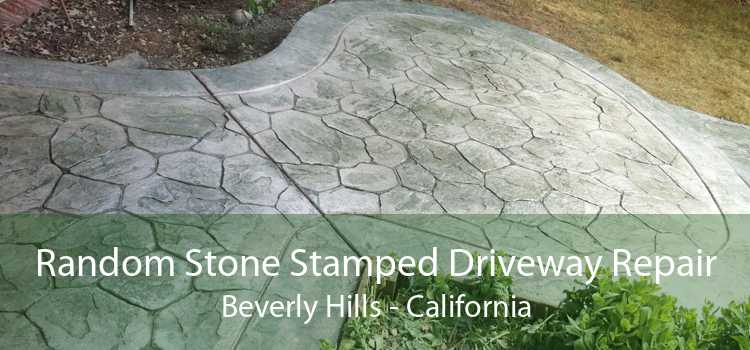 Random Stone Stamped Driveway Repair Beverly Hills - California