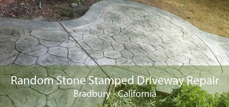 Random Stone Stamped Driveway Repair Bradbury - California