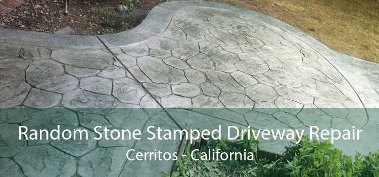 Random Stone Stamped Driveway Repair Cerritos - California