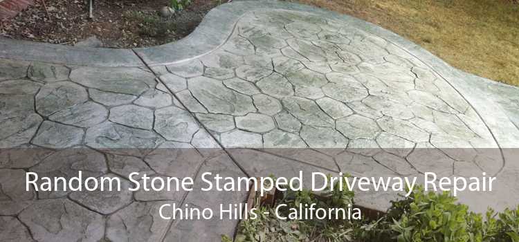 Random Stone Stamped Driveway Repair Chino Hills - California