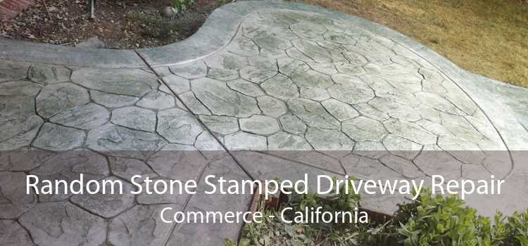 Random Stone Stamped Driveway Repair Commerce - California