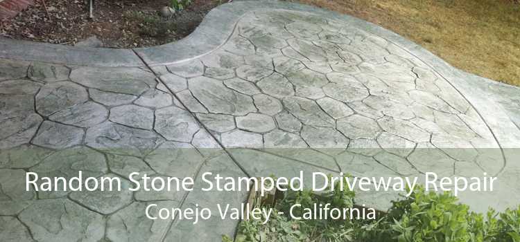 Random Stone Stamped Driveway Repair Conejo Valley - California