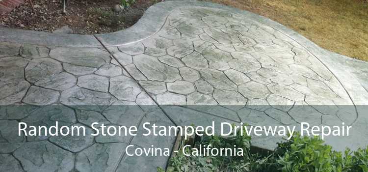 Random Stone Stamped Driveway Repair Covina - California