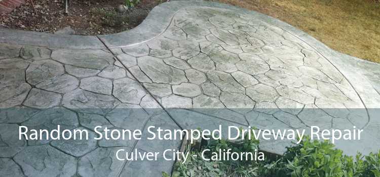 Random Stone Stamped Driveway Repair Culver City - California