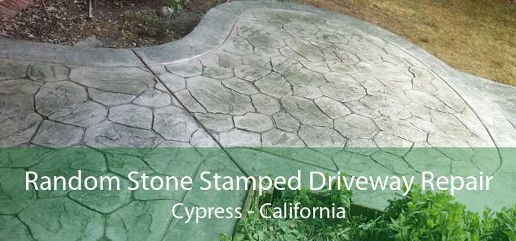 Random Stone Stamped Driveway Repair Cypress - California
