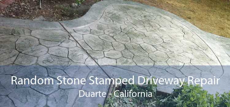 Random Stone Stamped Driveway Repair Duarte - California