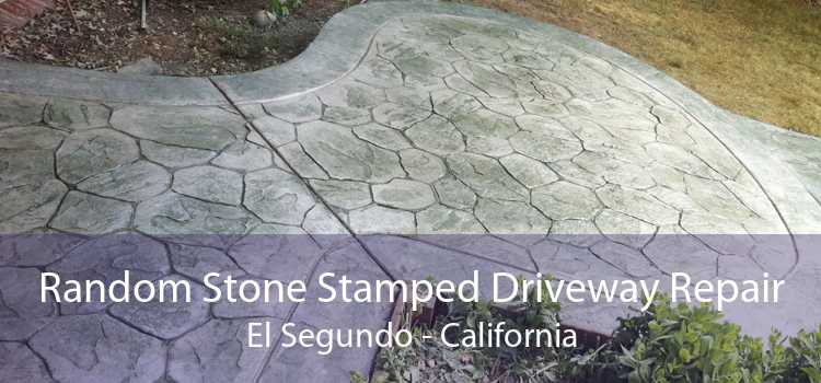 Random Stone Stamped Driveway Repair El Segundo - California