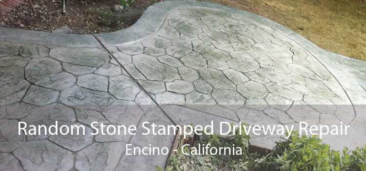 Random Stone Stamped Driveway Repair Encino - California