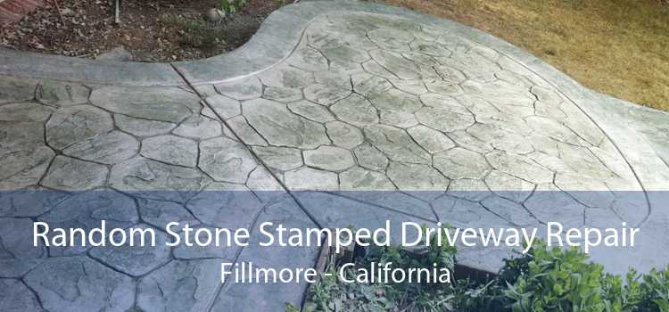 Random Stone Stamped Driveway Repair Fillmore - California