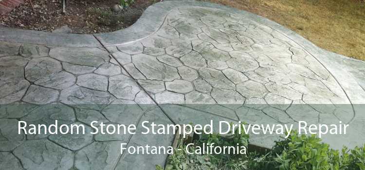Random Stone Stamped Driveway Repair Fontana - California