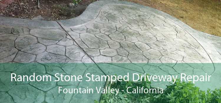 Random Stone Stamped Driveway Repair Fountain Valley - California
