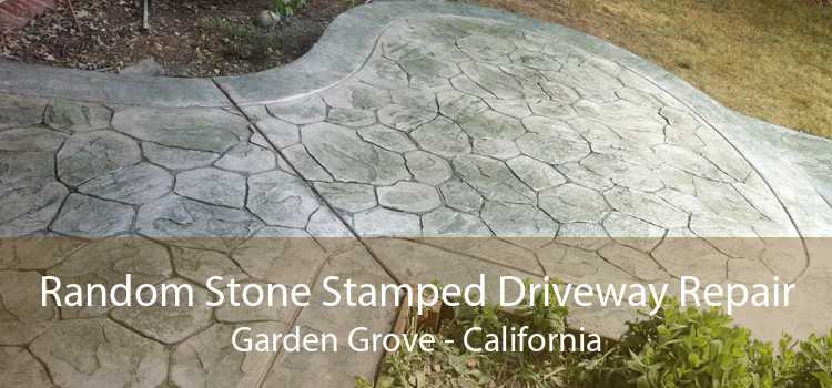Random Stone Stamped Driveway Repair Garden Grove - California