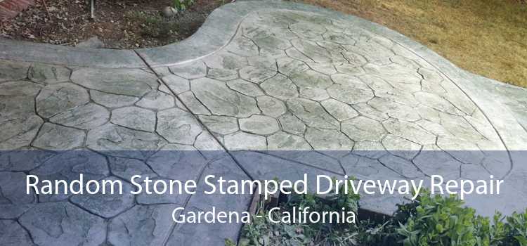 Random Stone Stamped Driveway Repair Gardena - California