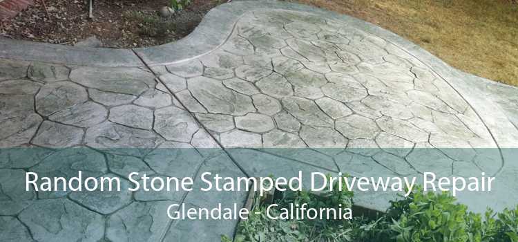 Random Stone Stamped Driveway Repair Glendale - California