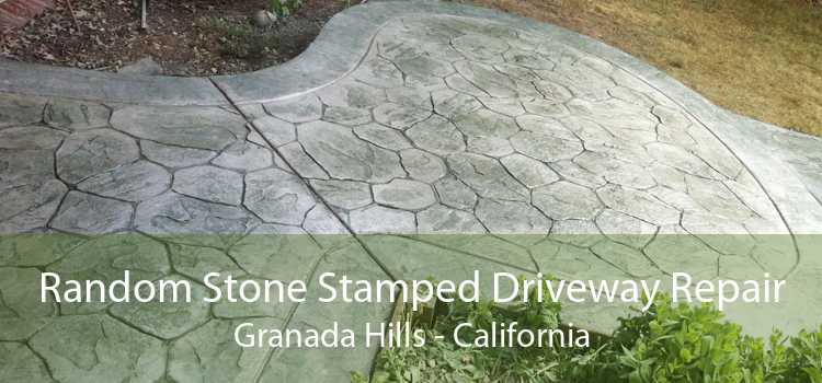 Random Stone Stamped Driveway Repair Granada Hills - California