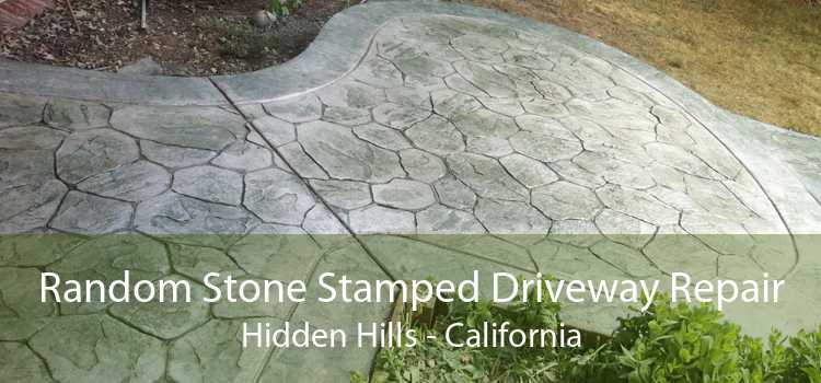 Random Stone Stamped Driveway Repair Hidden Hills - California