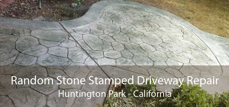 Random Stone Stamped Driveway Repair Huntington Park - California