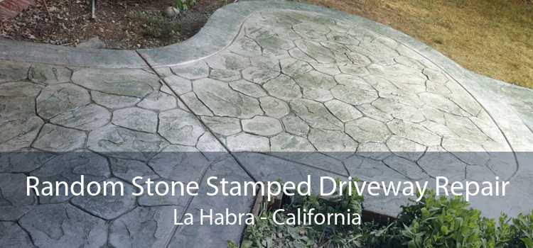 Random Stone Stamped Driveway Repair La Habra - California