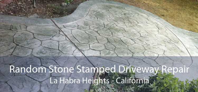 Random Stone Stamped Driveway Repair La Habra Heights - California