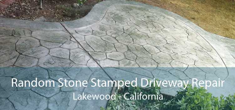 Random Stone Stamped Driveway Repair Lakewood - California