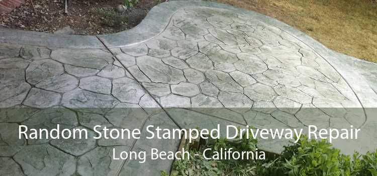 Random Stone Stamped Driveway Repair Long Beach - California