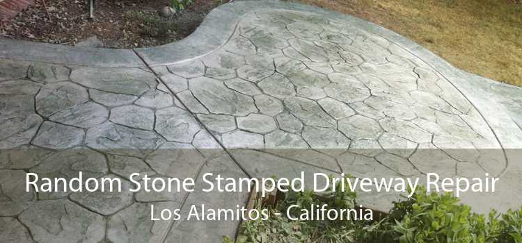 Random Stone Stamped Driveway Repair Los Alamitos - California