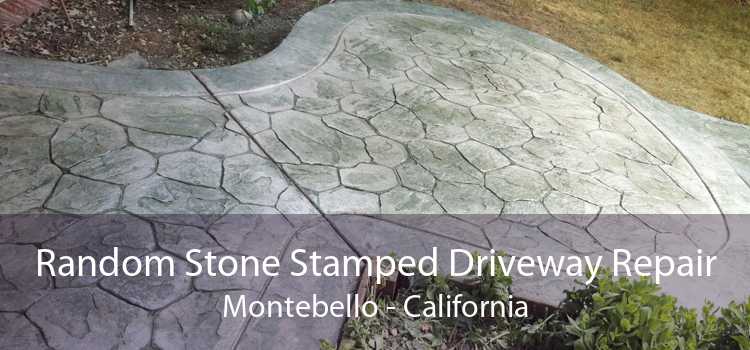 Random Stone Stamped Driveway Repair Montebello - California