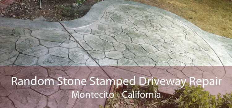 Random Stone Stamped Driveway Repair Montecito - California