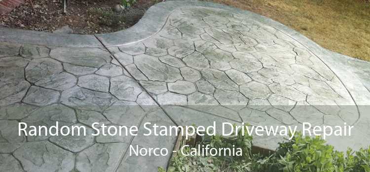 Random Stone Stamped Driveway Repair Norco - California
