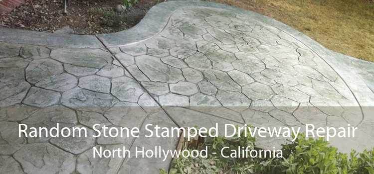 Random Stone Stamped Driveway Repair North Hollywood - California