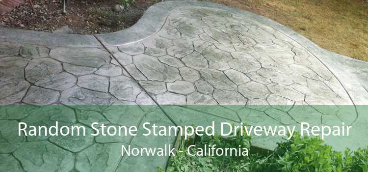 Random Stone Stamped Driveway Repair Norwalk - California