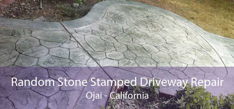 Random Stone Stamped Driveway Repair Ojai - California