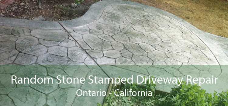 Random Stone Stamped Driveway Repair Ontario - California