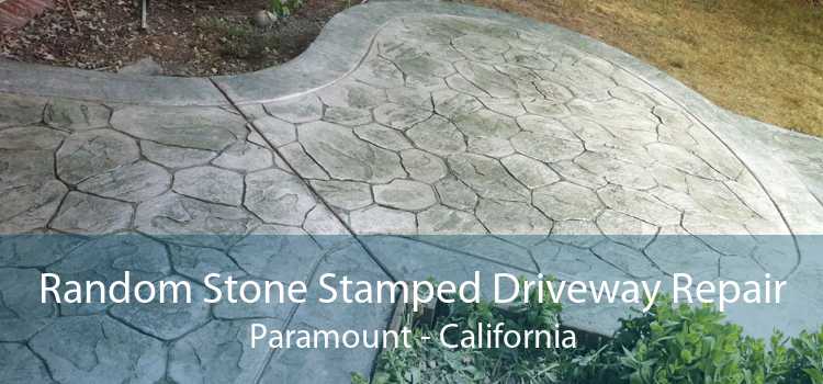 Random Stone Stamped Driveway Repair Paramount - California