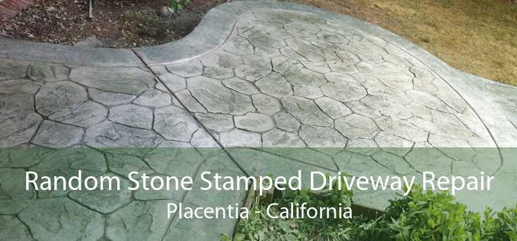 Random Stone Stamped Driveway Repair Placentia - California