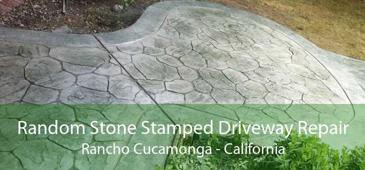 Random Stone Stamped Driveway Repair Rancho Cucamonga - California