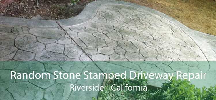 Random Stone Stamped Driveway Repair Riverside - California