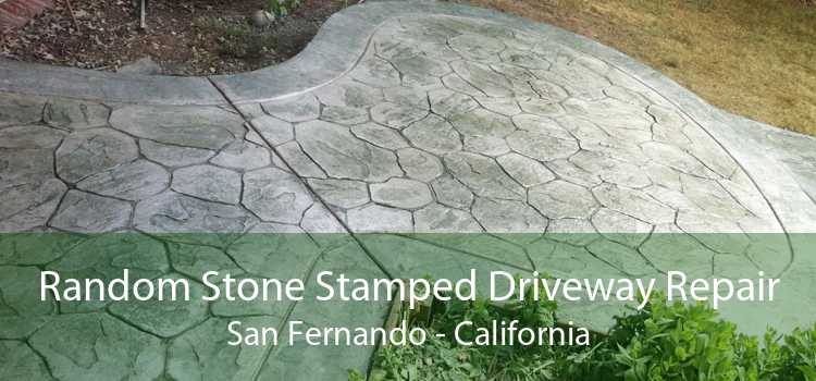 Random Stone Stamped Driveway Repair San Fernando - California