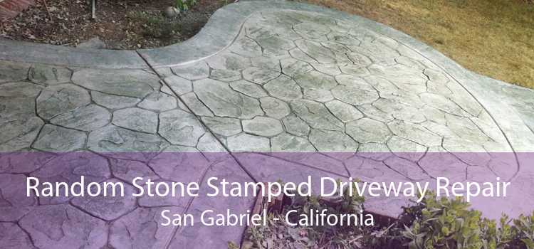 Random Stone Stamped Driveway Repair San Gabriel - California
