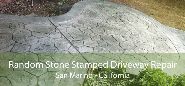 Random Stone Stamped Driveway Repair San Marino - California