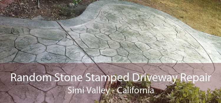 Random Stone Stamped Driveway Repair Simi Valley - California
